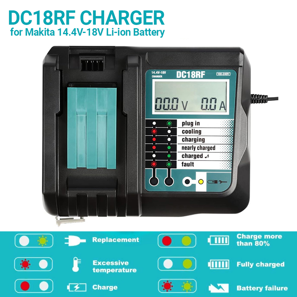 Makita Drill Hp1640 - Ładowarka DC18RF Li-ion Super Fast Charger